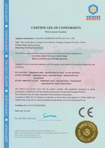 CE Certificate - Sunglasses