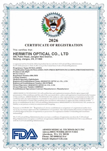 FDA Certificate