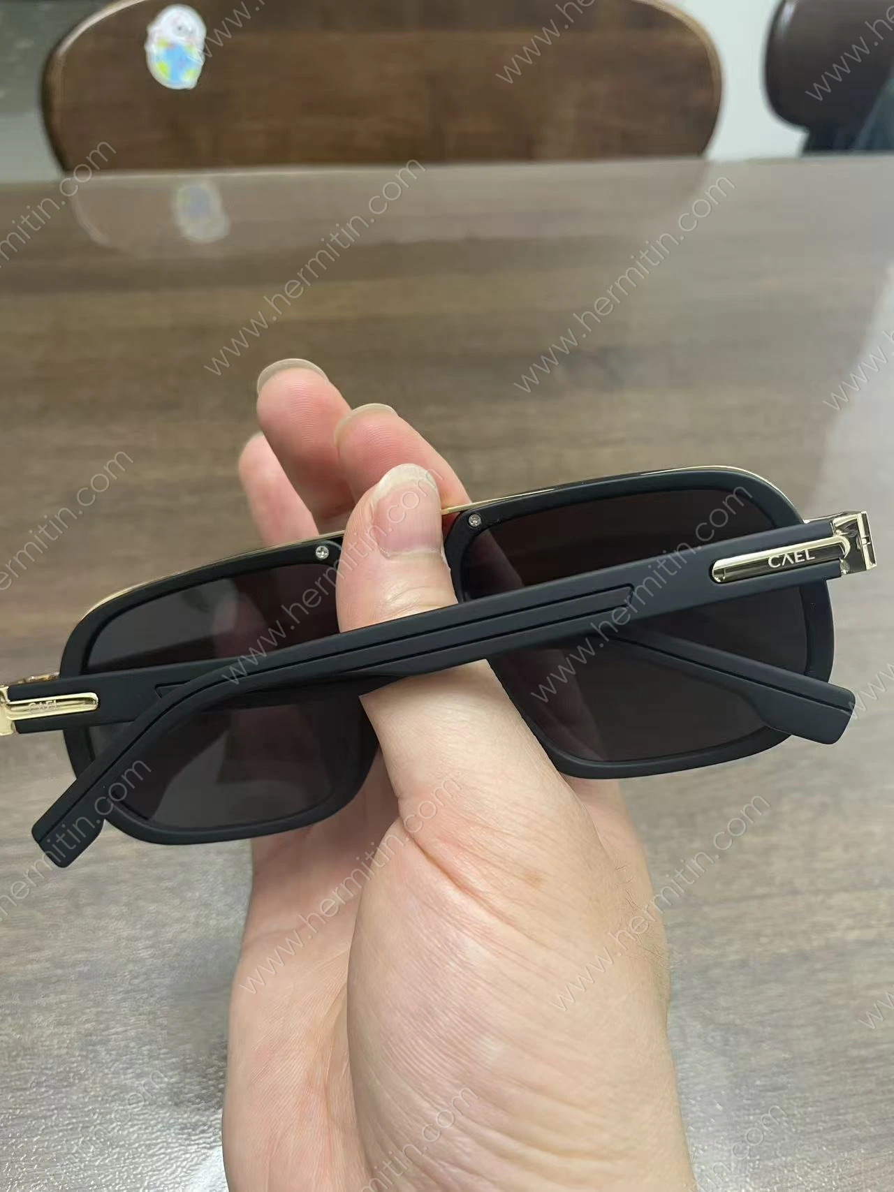 Laser-Engraved Eyewear Temple Logo — Custom Eyewear Branding Prototype (LOG #3897)