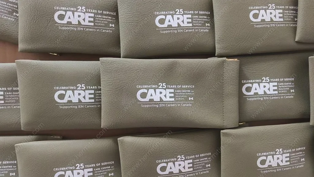 Custom Silk-Screen Printed Faux Leather Eyewear Pouch — Custom Eyewear Branding Prototype (LOG #3838)