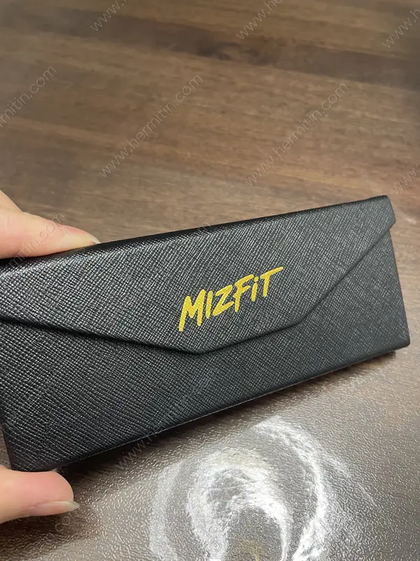 Custom Gold Foil-Stamped Collapsible Triangle Eyewear Case & Cleaning Cloth — Custom Eyewear Branding Prototype (LOG #3905)