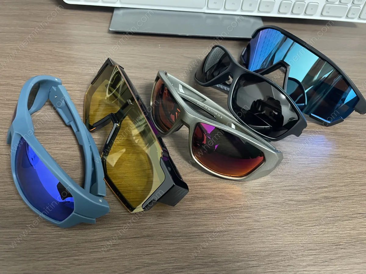 Precision Silk Screen Printed Temple Logo: Custom Sports & Cycling Sunglasses — Custom Eyewear Branding Prototype (LOG #3907)