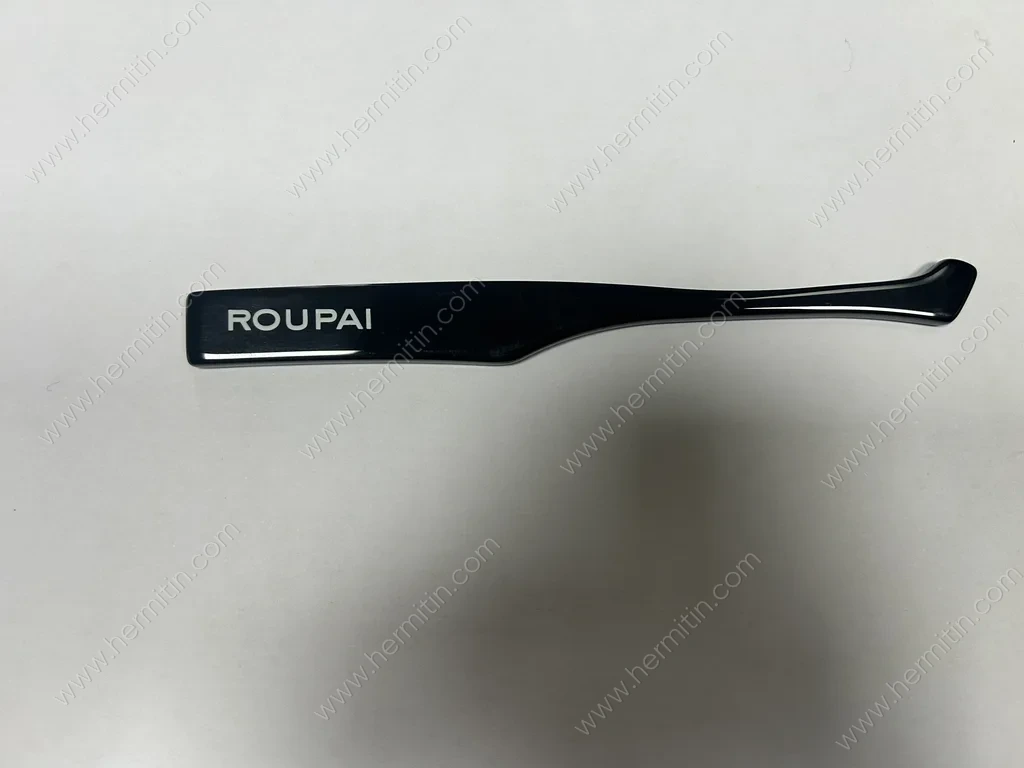 Temple Screen-Printed Logo Branding — Custom Eyewear Branding Prototype (LOG #3864)
