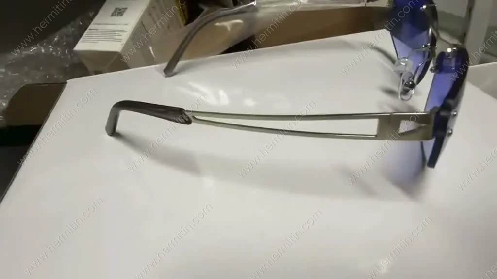 Stainless Steel Eyewear Frame PP Sample — Custom Eyewear Branding Prototype (LOG #3855)
