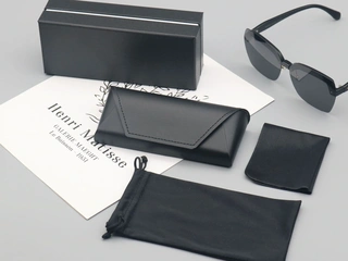 Luxury Leather Eyeglass Case Set 4PCS