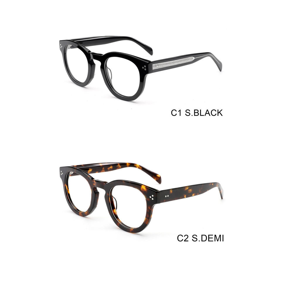 Custom High-End Retro Trending Optical Acetate Eyeglasses Elegant Acetate Frame with Logo Designer Fashionable Wholesale Glasses Custom Eyewear