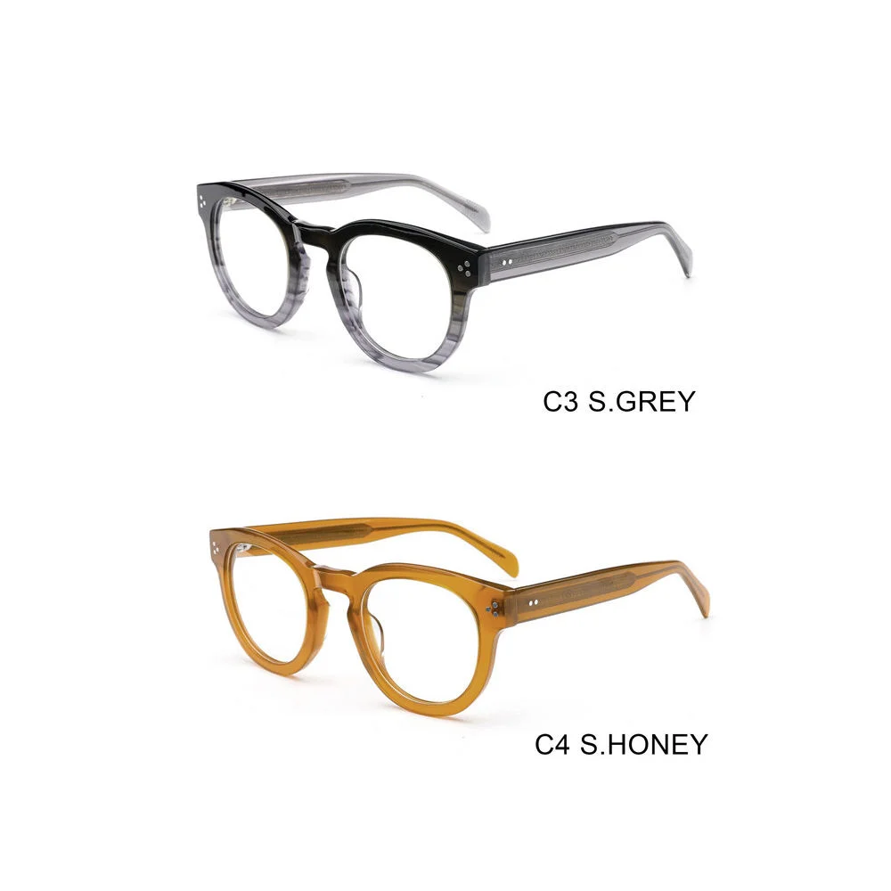  Acetate Custom High-End Retro Trending Optical Acetate Eyeglasses Elegant Acetate Frame with Logo Designer Fashionable Wholesale Glasses - View 4