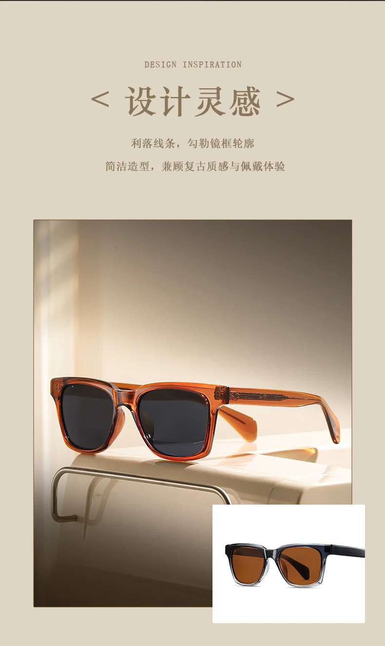Other Acetate Vintage Square Oversized Green Acetate Polarized Sunglasses - Details 2