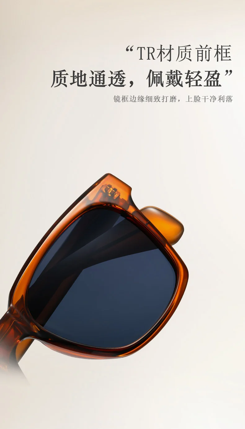 Other Acetate Vintage Square Oversized Green Acetate Polarized Sunglasses - Details 4
