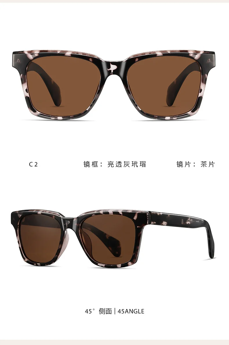 Other Acetate Vintage Square Oversized Green Acetate Polarized Sunglasses - Details 9