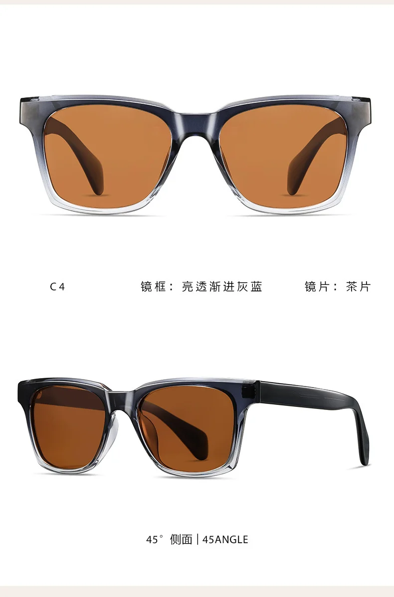Other Acetate Vintage Square Oversized Green Acetate Polarized Sunglasses - Details 11