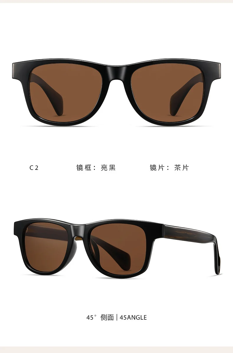 Other Acetate Vintage Acetate Polarized Sunglasses | TAC High-Definition Lenses UV400 Protection - Details 8
