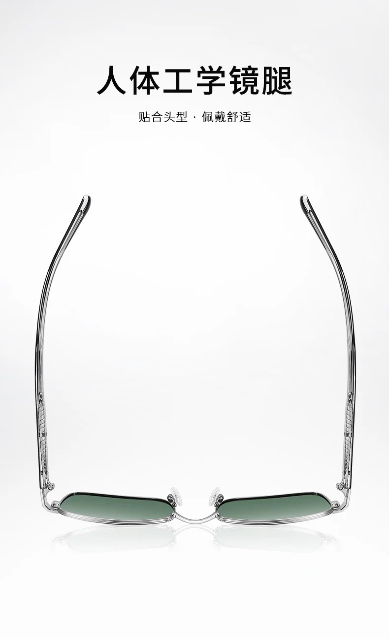 Other Acetate Metal & Acetate Square Polarized Sunglasses for Men | TAC Lenses with UV Protection - Details 6