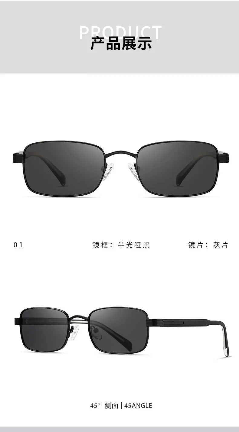 Other Acetate Metal & Acetate Square Polarized Sunglasses for Men | TAC Lenses with UV Protection - Details 8