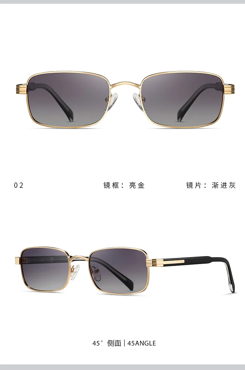 Other Acetate Metal & Acetate Square Polarized Sunglasses for Men | TAC Lenses with UV Protection - Details 9