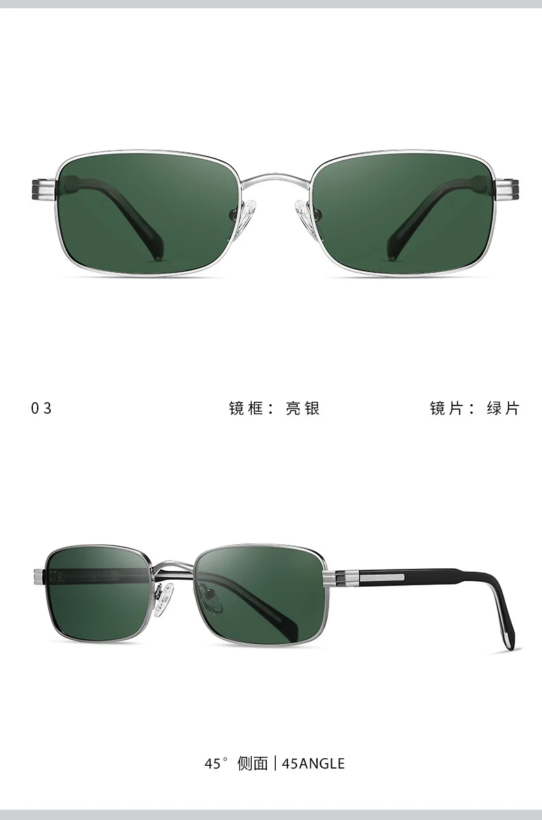 Other Acetate Metal & Acetate Square Polarized Sunglasses for Men | TAC Lenses with UV Protection - Details 10