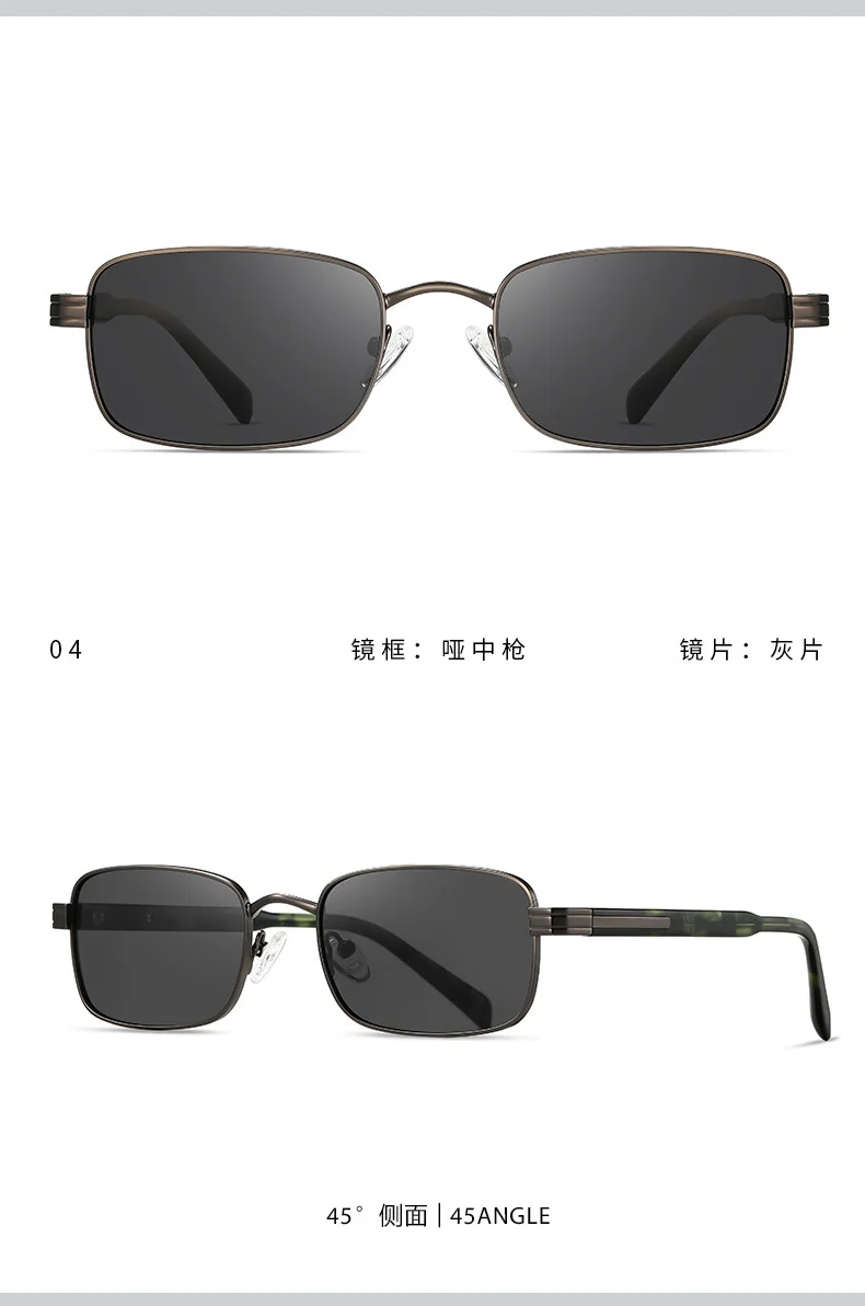 Other Acetate Metal & Acetate Square Polarized Sunglasses for Men | TAC Lenses with UV Protection - Details 11
