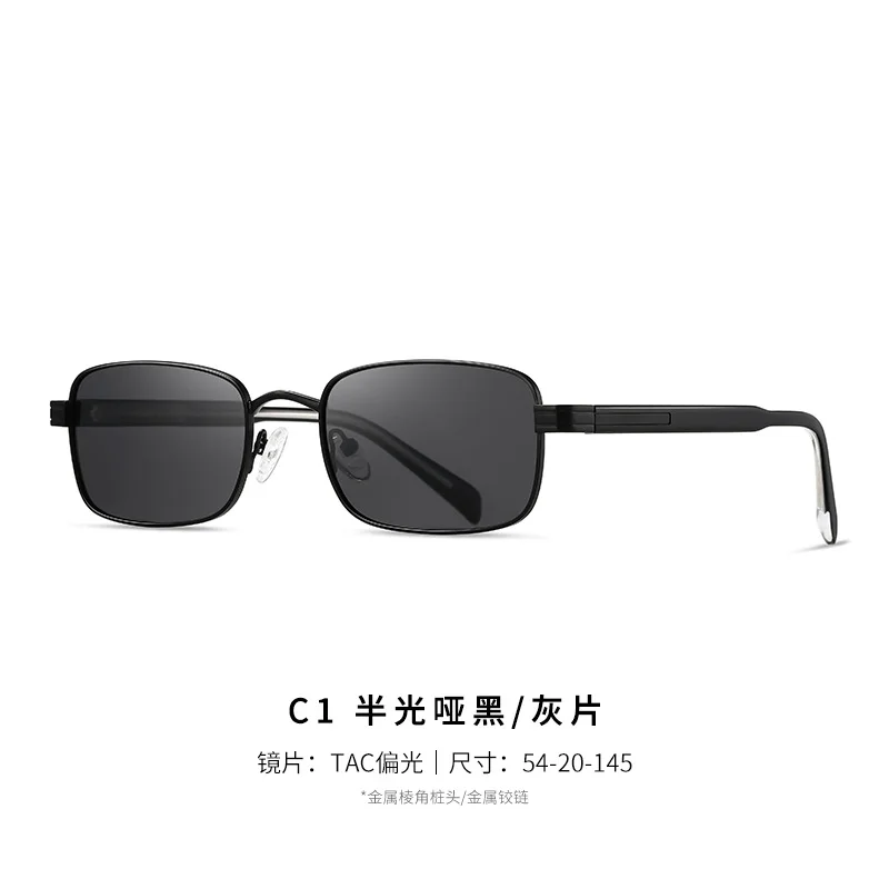 Other Acetate Metal & Acetate Square Polarized Sunglasses for Men | TAC Lenses with UV Protection - View 5
