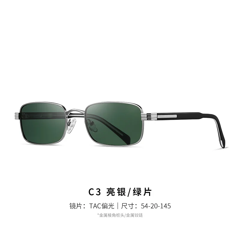 Other Acetate Metal & Acetate Square Polarized Sunglasses for Men | TAC Lenses with UV Protection - View 7