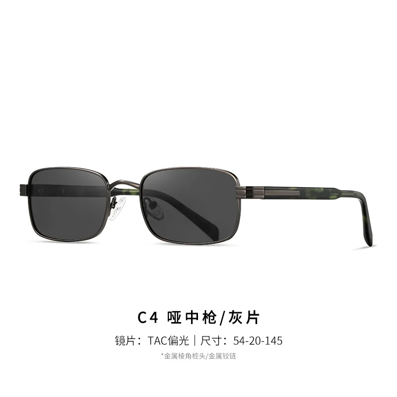 Other Acetate Metal & Acetate Square Polarized Sunglasses for Men | TAC Lenses with UV Protection - View 8