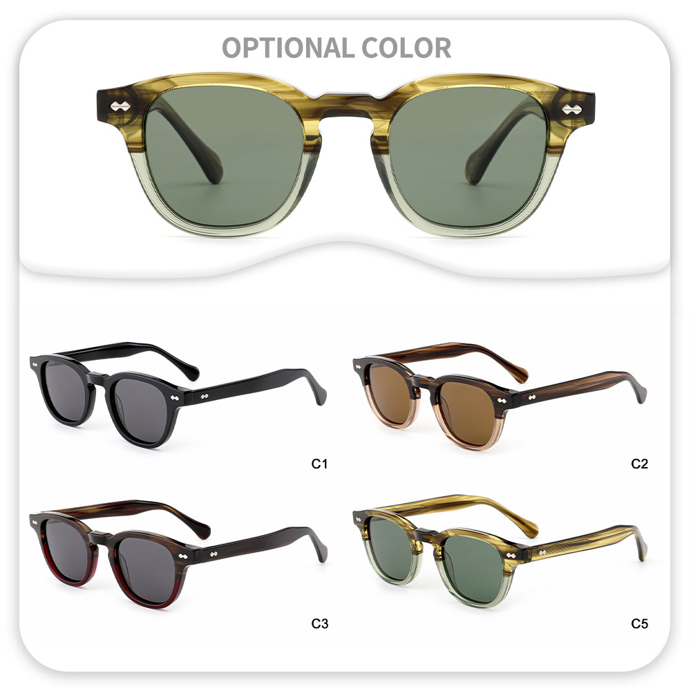 Other Acetate Vantage Old Money Style Luxury Designer Glasses Man Uv400 Protection Trendy Green Custom Logo Acetate Sunglasses Shades - Details 3