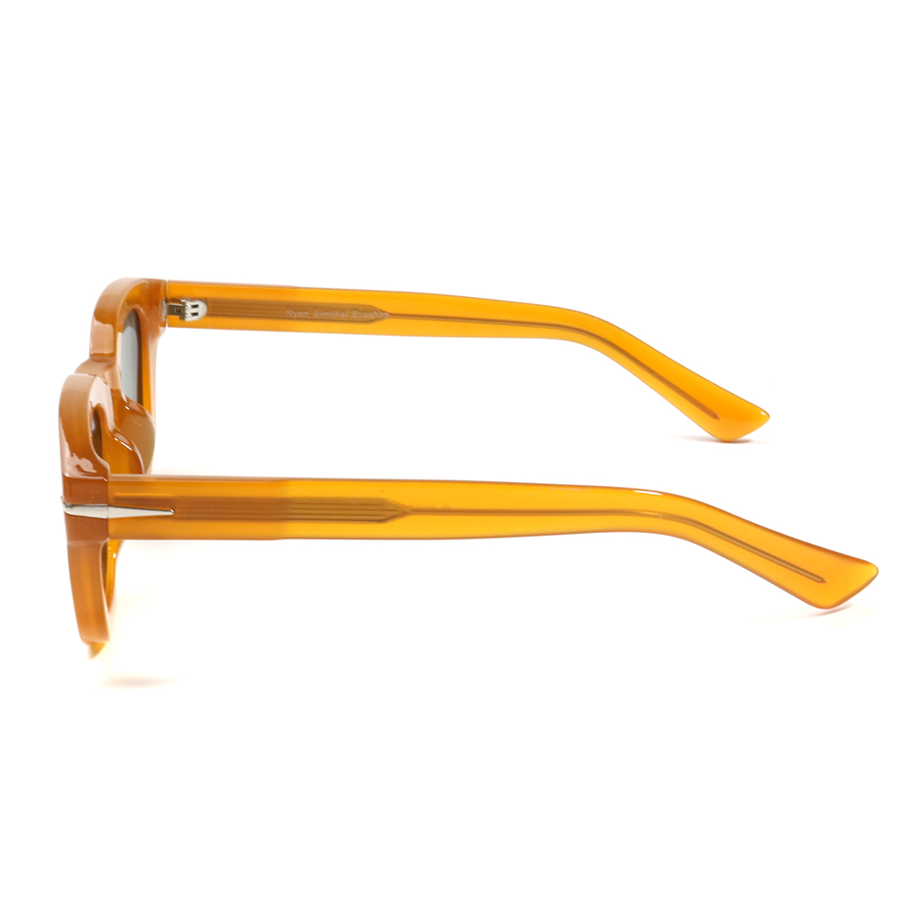 Other Acetate New Retro Custom logo Round Frame Sunglasses Hippie New Thick Frame Acetate Temple Colorful Sunglasses - Details 5