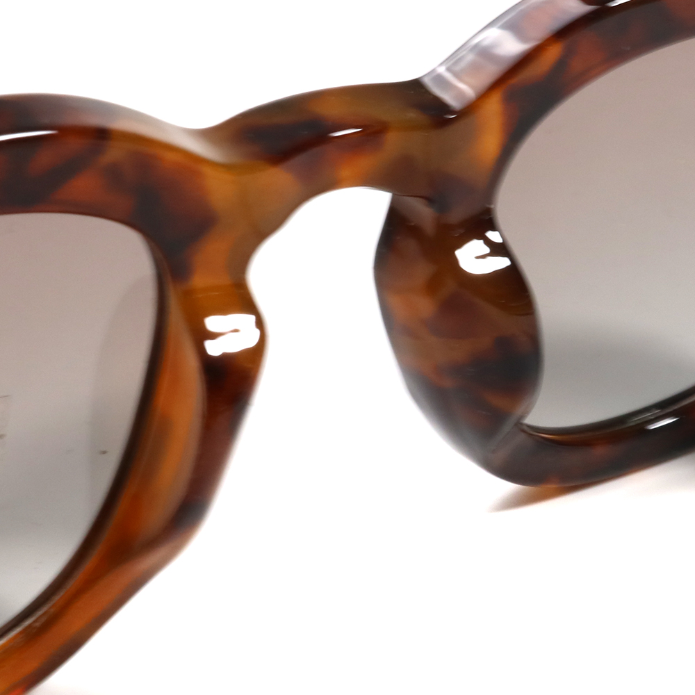 Other Acetate New Retro Custom logo Round Frame Sunglasses Hippie New Thick Frame Acetate Temple Colorful Sunglasses - Details 6