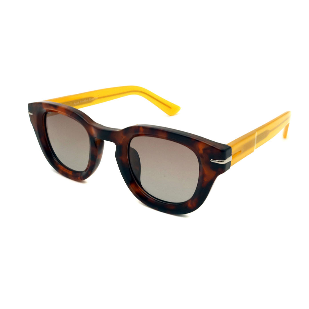Other Acetate New Retro Custom logo Round Frame Sunglasses Hippie New Thick Frame Acetate Temple Colorful Sunglasses - View 1