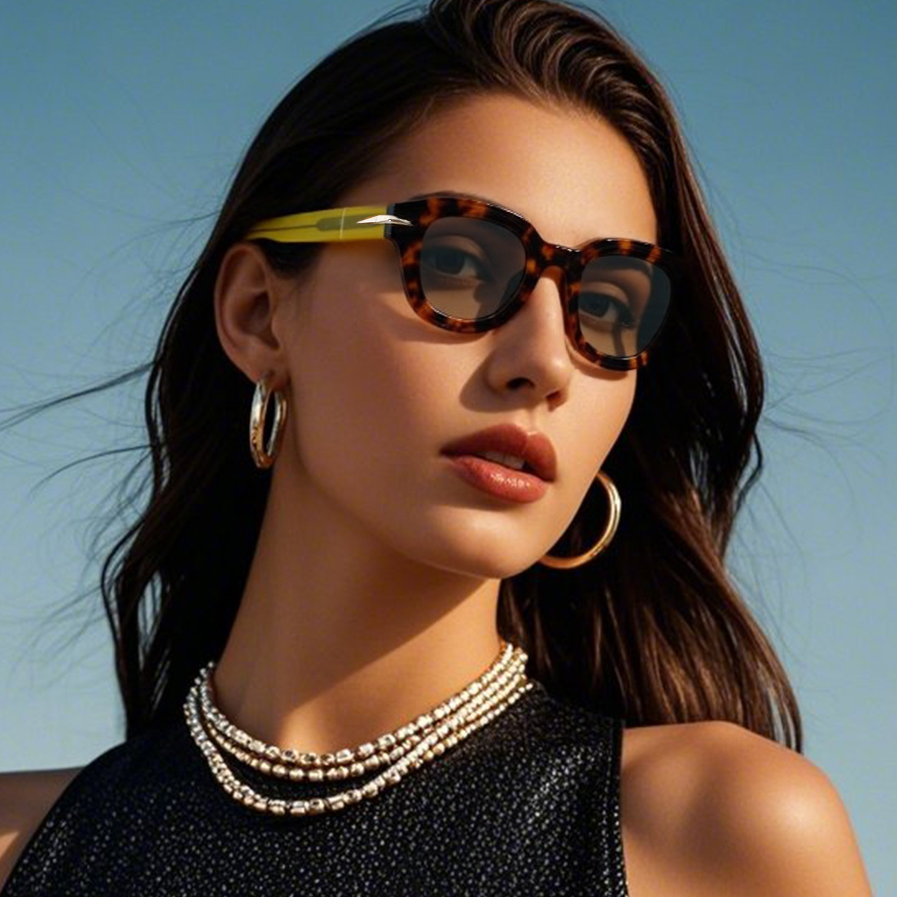 New Retro Custom logo Round Frame Sunglasses Hippie New Thick Frame Acetate Temple Colorful Sunglasses