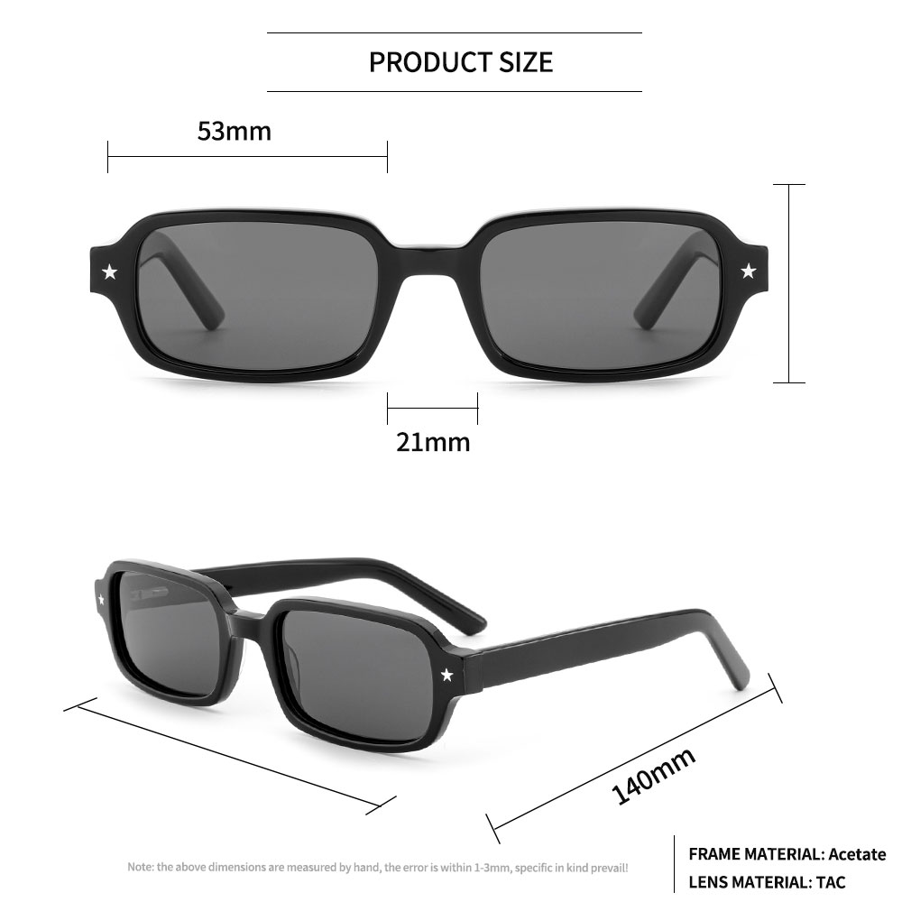 Other Acetate Custom Tortoise Acetate Small Frame Square Shades Sun Glasses Classic Designer Fashion High Quality Men Women Sunglasses - Details 1