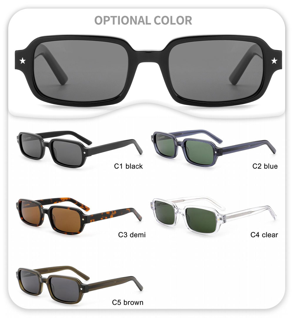Other Acetate Custom Tortoise Acetate Small Frame Square Shades Sun Glasses Classic Designer Fashion High Quality Men Women Sunglasses - Details 3