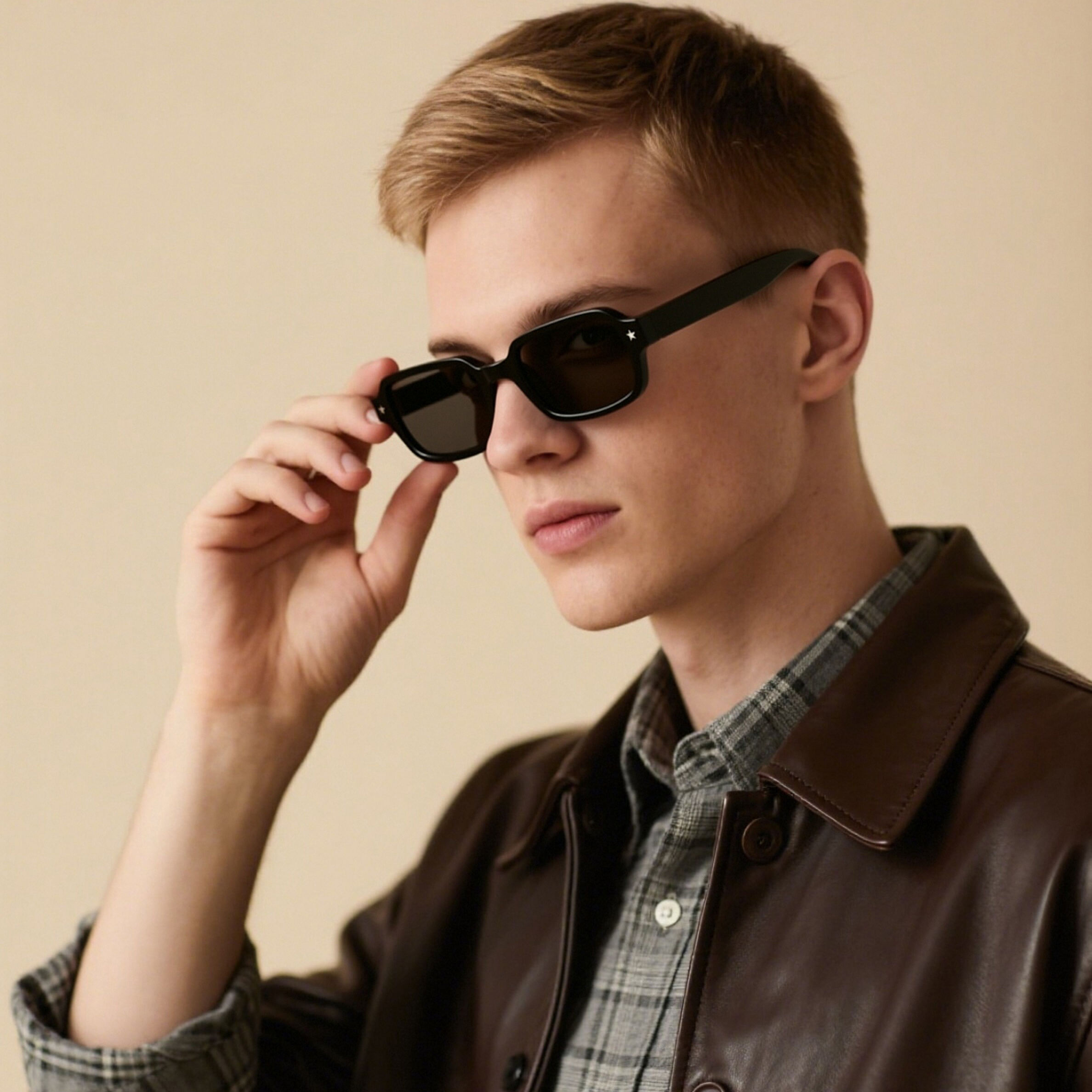 Custom Tortoise Acetate Small Frame Square Shades Sun Glasses Classic Designer Fashion High Quality Men Women Sunglasses