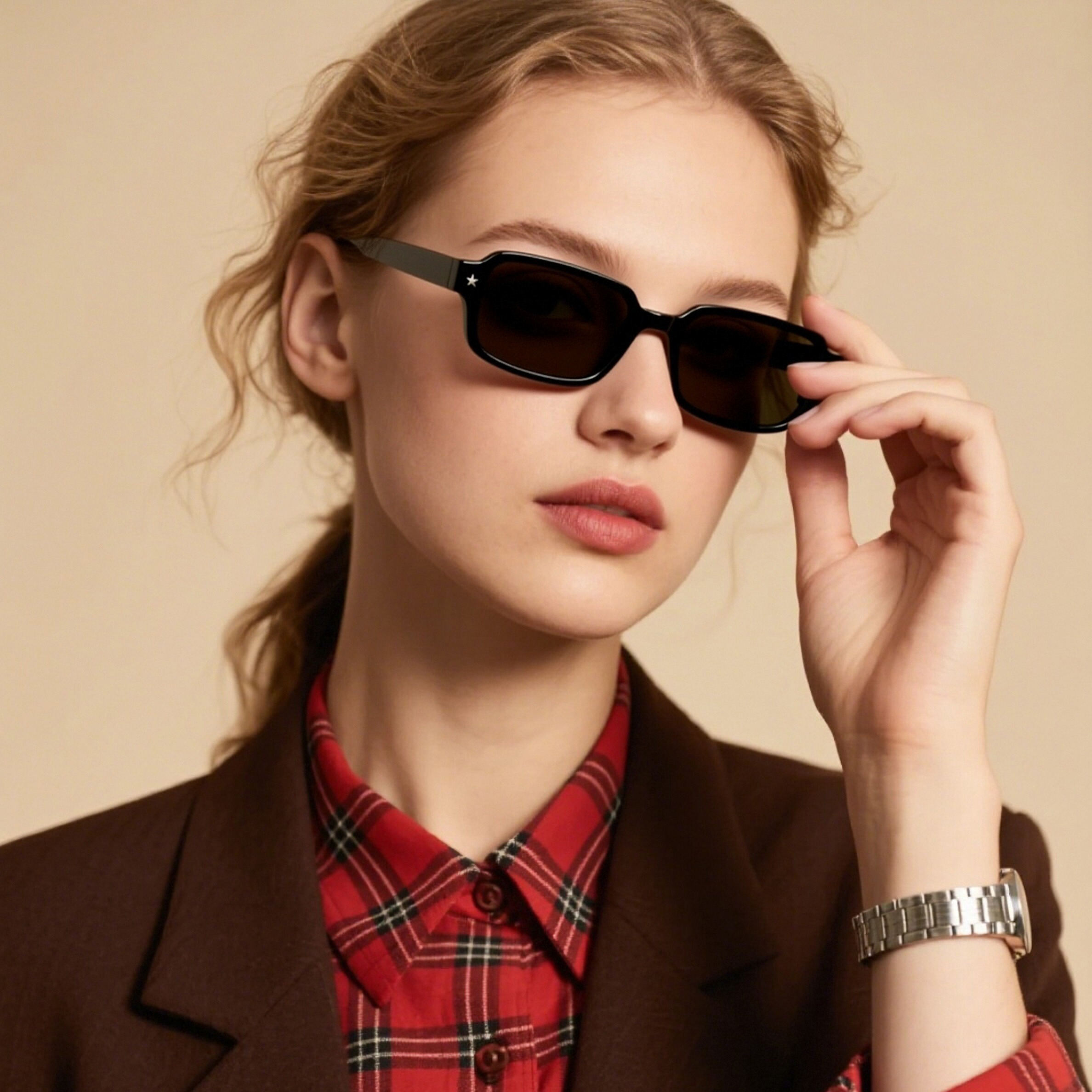 Other Acetate Custom Tortoise Acetate Small Frame Square Shades Sun Glasses Classic Designer Fashion High Quality Men Women Sunglasses - View 7