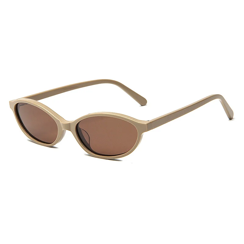 Glossy Black Grey Lens, Clear Tea Tea Lens, Brown Frame Tea Lens, Tortoiseshell Green Lens, Clear Grey Grey Lens Acetate Small Frame UV Protection Premium Acetate Sunglasses - View 4