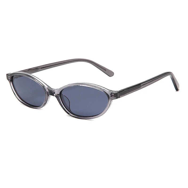 Glossy Black Grey Lens, Clear Tea Tea Lens, Brown Frame Tea Lens, Tortoiseshell Green Lens, Clear Grey Grey Lens Acetate Small Frame UV Protection Premium Acetate Sunglasses - View 7