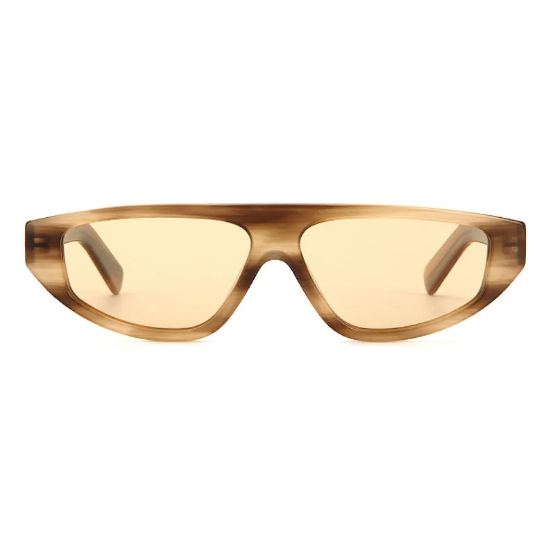 Edgy Cool Small Frame Acetate Sunglasses | Trendy Personalized Triangle Aviator Shades for Street Styling