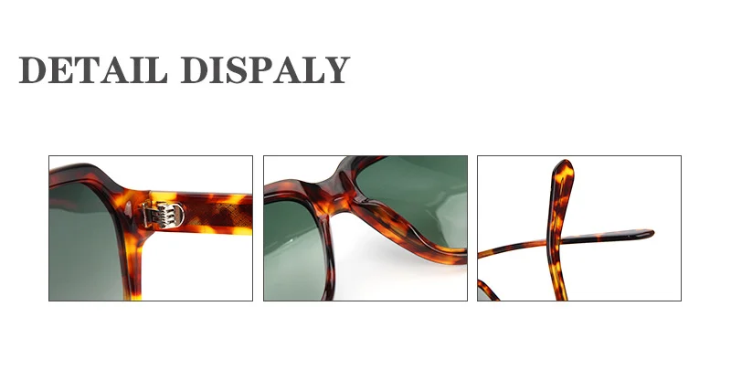 Glossy Black Gradient Grey Lens, Tortoiseshell Gradient Green Lens, Clear Grey Gradient Grey Lens, Dark Green Gradient Green Lens, Clear Tea Gradient Tea Lens Acetate Personalized Oversized Rivet Sunglasses for Men | Trendy Square Frame Outdoor Driving Polarized Acetate Shades - Details 2
