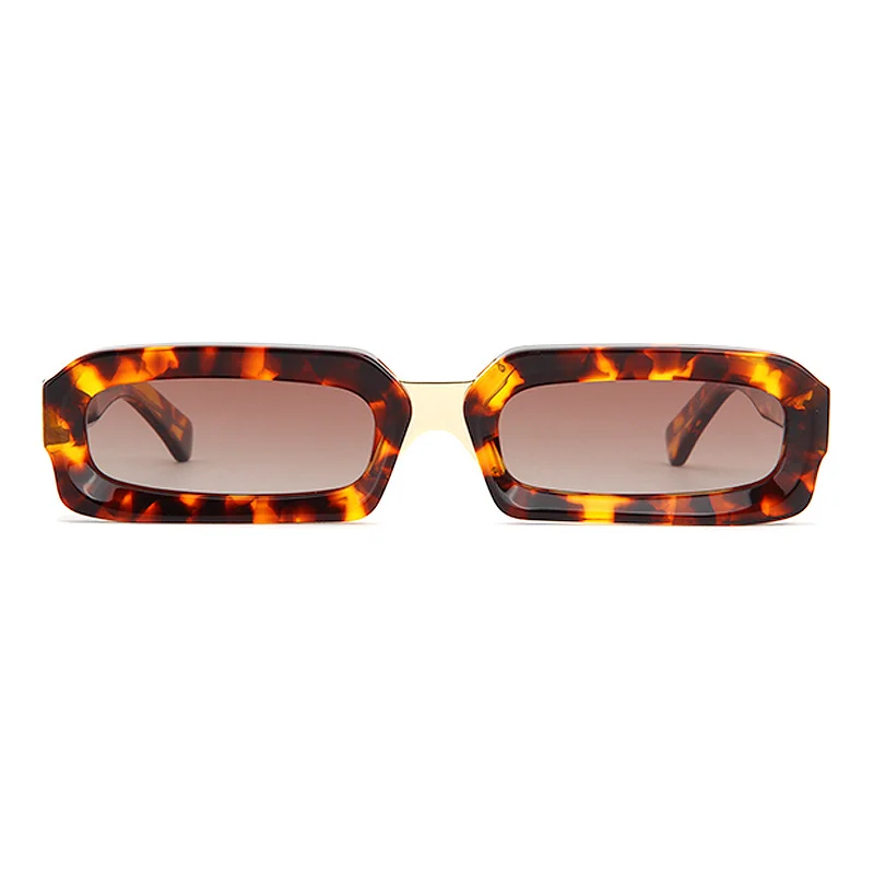 Glossy Black Grey Lens, Tortoiseshell Tea Lens, Clear Blue Blue Lens, Clear Tea Tea Lens, Solid White Tea Lens Acetate Trendy Small Frame Sunglasses | Fashion Acetate & Metal Mixed Gold Pin Acetate Shades - View 3