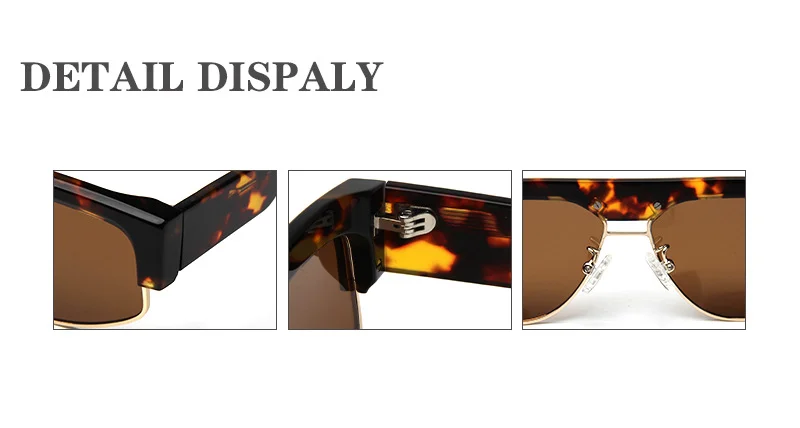 Glossy Black Grey Lens, Glossy Black Green Lens, Blue Stone Grain Grey Lens, Tortoiseshell Tea Lens, Clear Orange Tea Lens, Clear Grey Light Lens Acetate Trendy Square Frame Outdoor Cycling Fishing UV Protection Sunglasses for Men | Premium Acetate & Metal Mixed Shades - Details 1