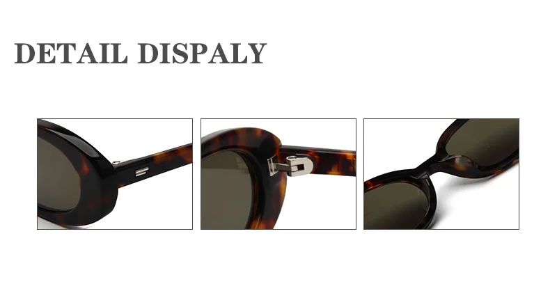Glossy Black Grey Lens, Clear Pink Pink Lens, Clear Orange Tea Lens, Tortoiseshell Dark Lens Acetate Personalized Oval Small Frame Acetate Sunglasses for Women | Candy Color Street Style Premium UV Protection Shades - Details 1