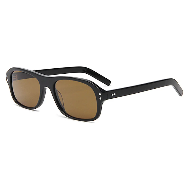Trendy Small Square Sunglasses | Retro Rivet Acetate Shades
