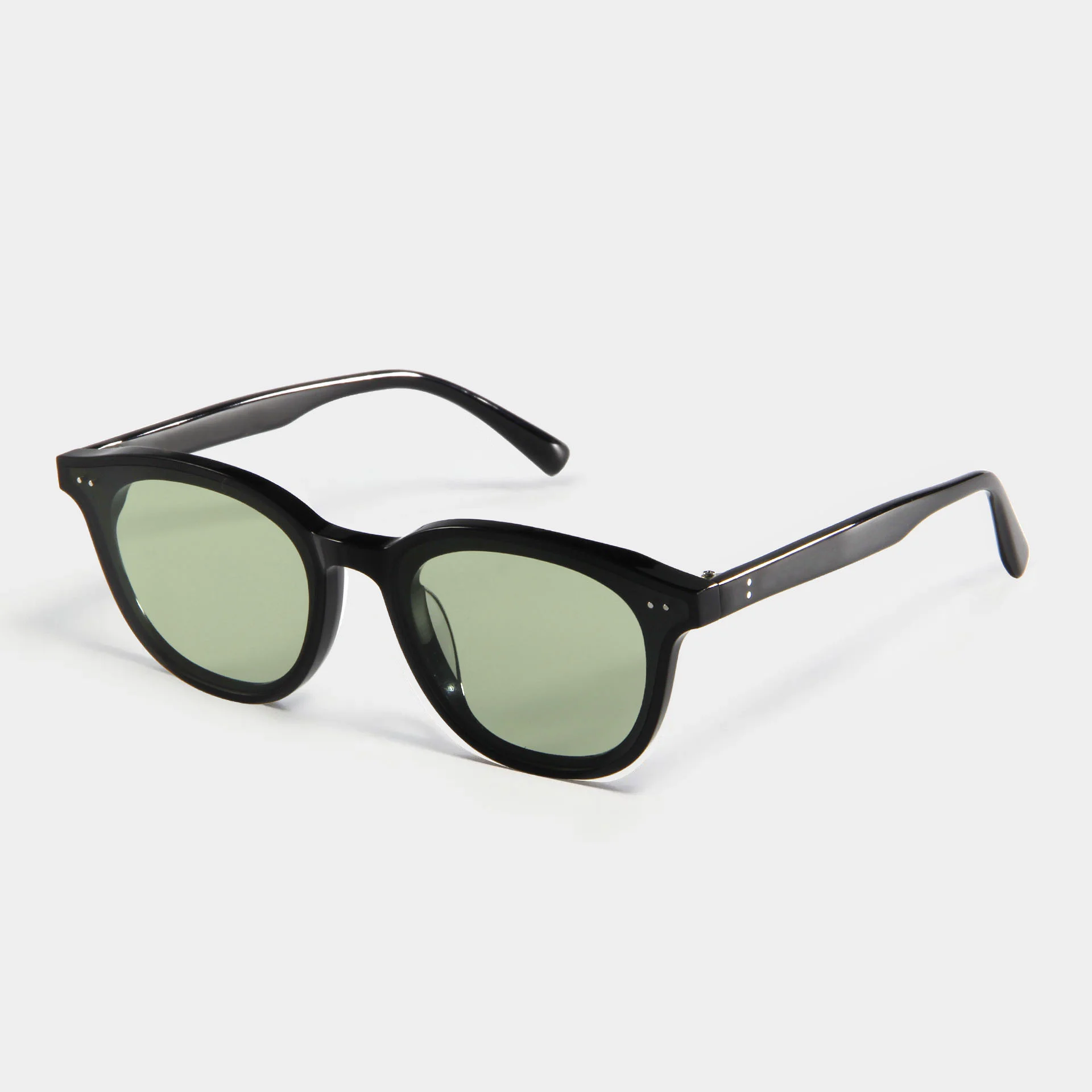 Black Frame Orange Lens, Black Frame Pink Lens, Black Frame Green Lens, Black Frame Grey Lens Acetate Classic Round Frame Acetate Sunglasses - Details 7