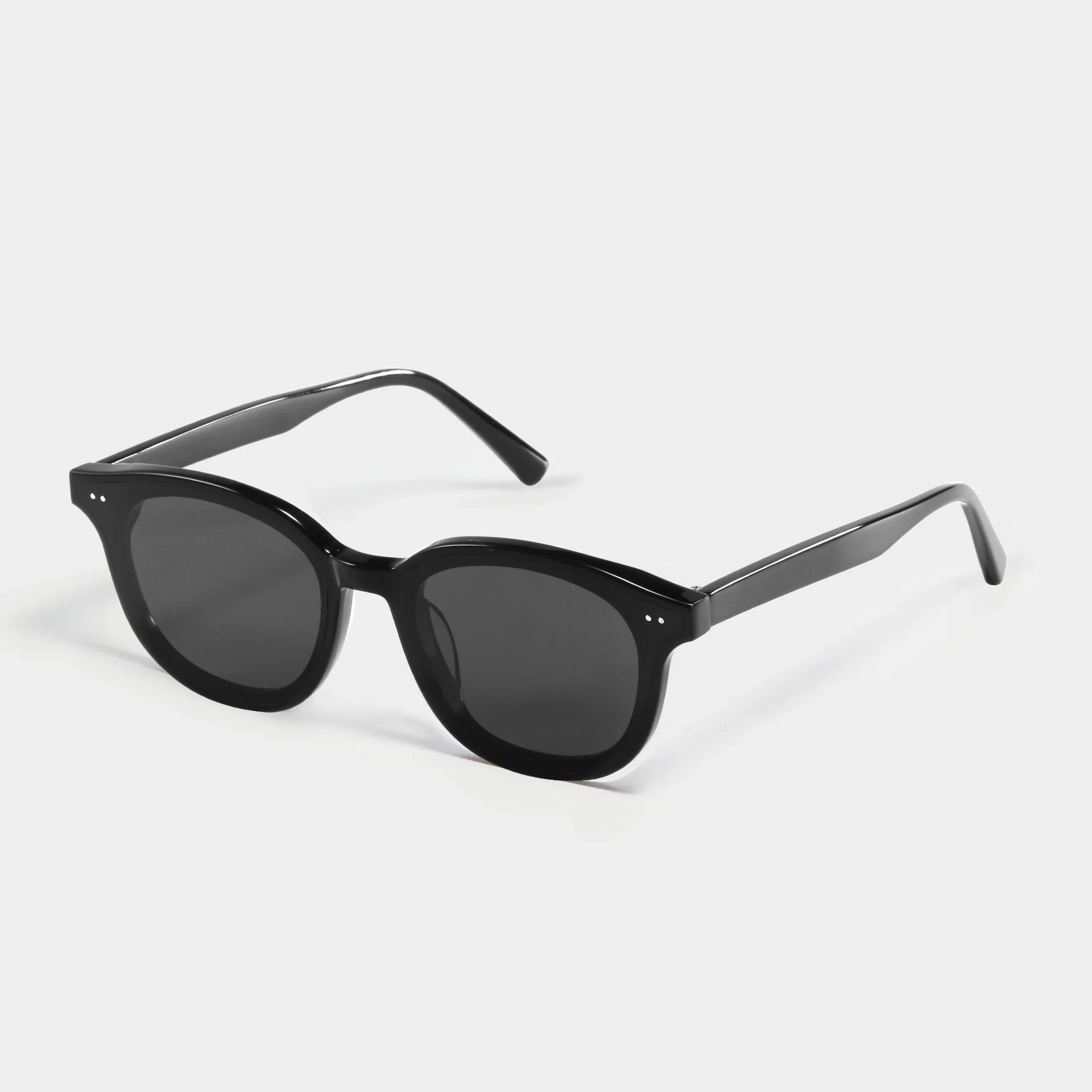 Black Frame Orange Lens, Black Frame Pink Lens, Black Frame Green Lens, Black Frame Grey Lens Acetate Classic Round Frame Acetate Sunglasses - Details 9
