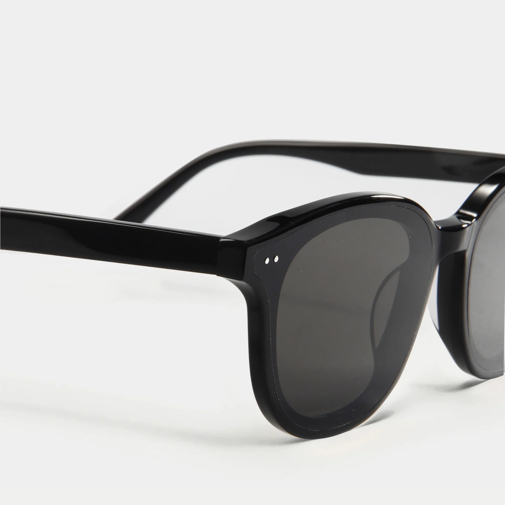 Black Frame Orange Lens, Black Frame Pink Lens, Black Frame Green Lens, Black Frame Grey Lens Acetate Classic Round Frame Acetate Sunglasses - Details 10