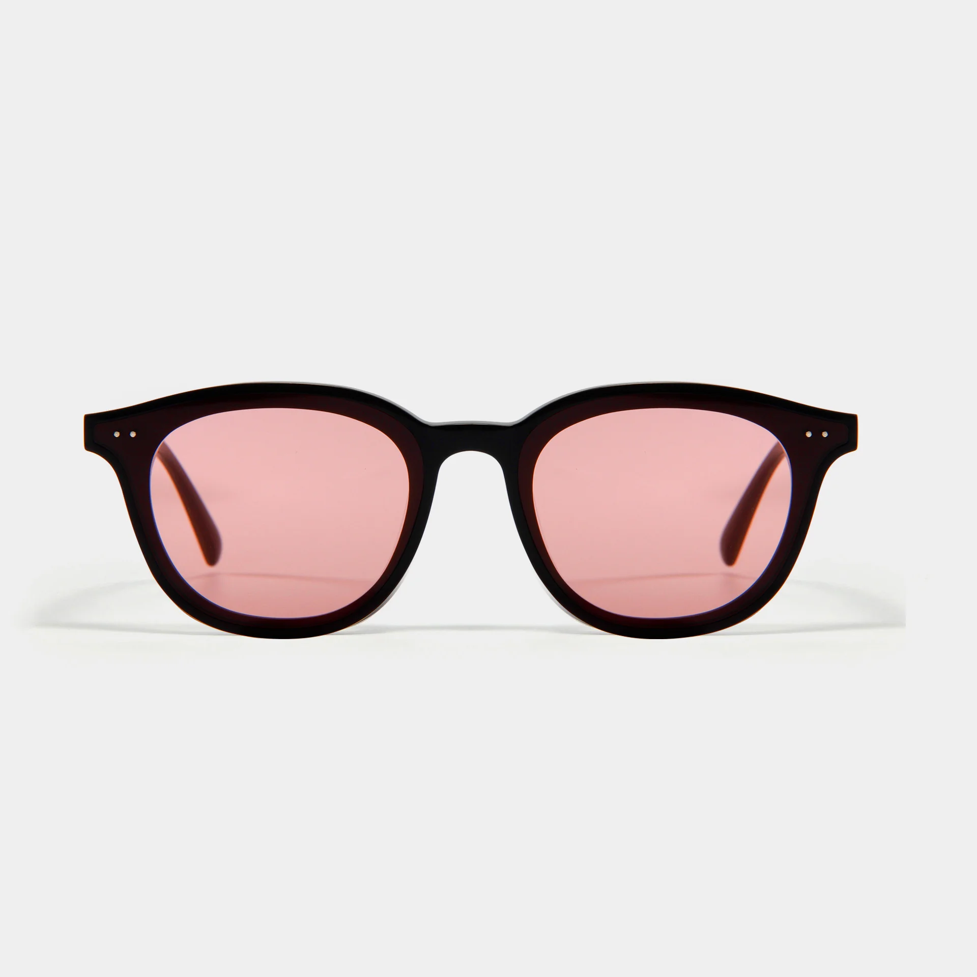 Black Frame Orange Lens, Black Frame Pink Lens, Black Frame Green Lens, Black Frame Grey Lens Acetate Classic Round Frame Acetate Sunglasses - View 2
