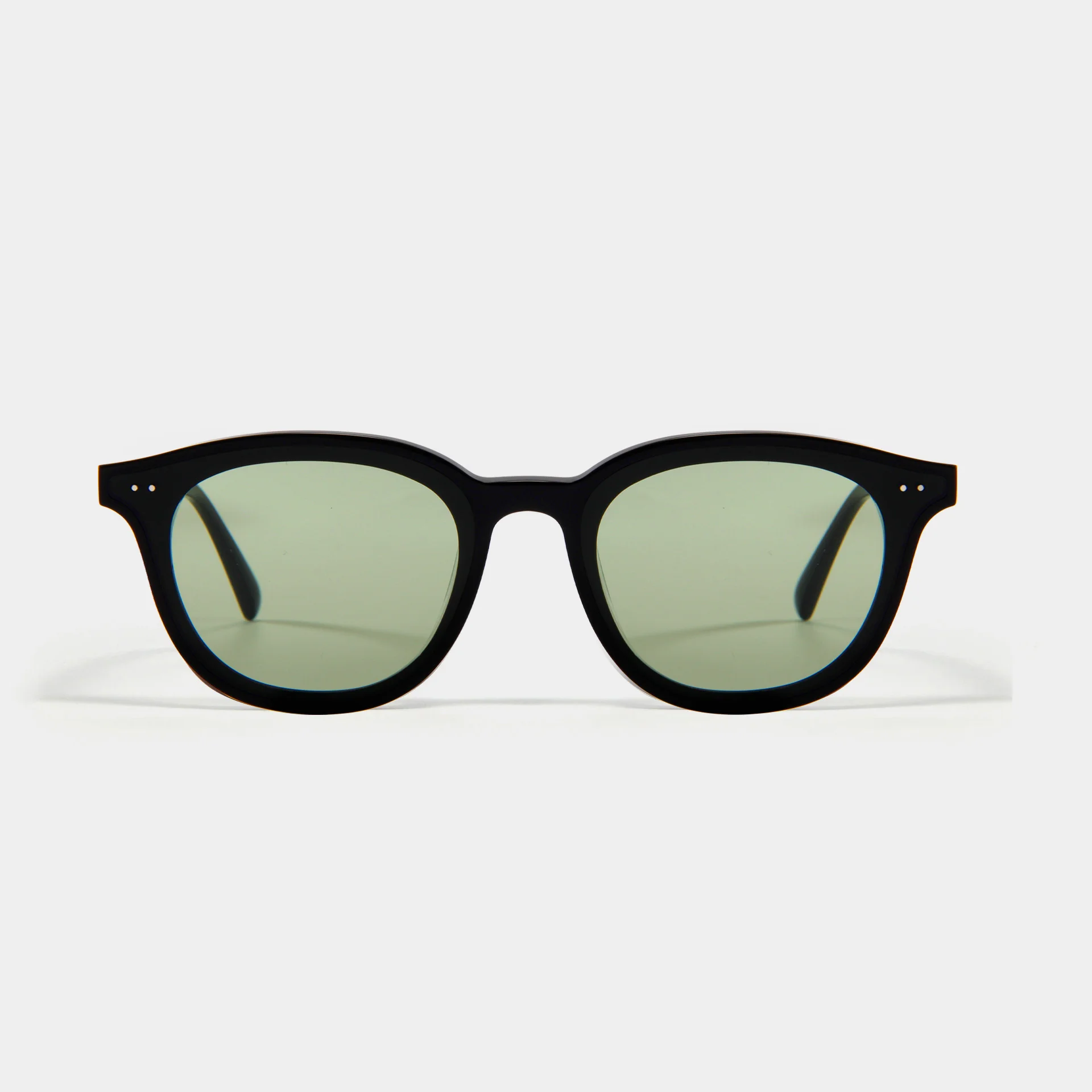 Black Frame Orange Lens, Black Frame Pink Lens, Black Frame Green Lens, Black Frame Grey Lens Acetate Classic Round Frame Acetate Sunglasses - View 4