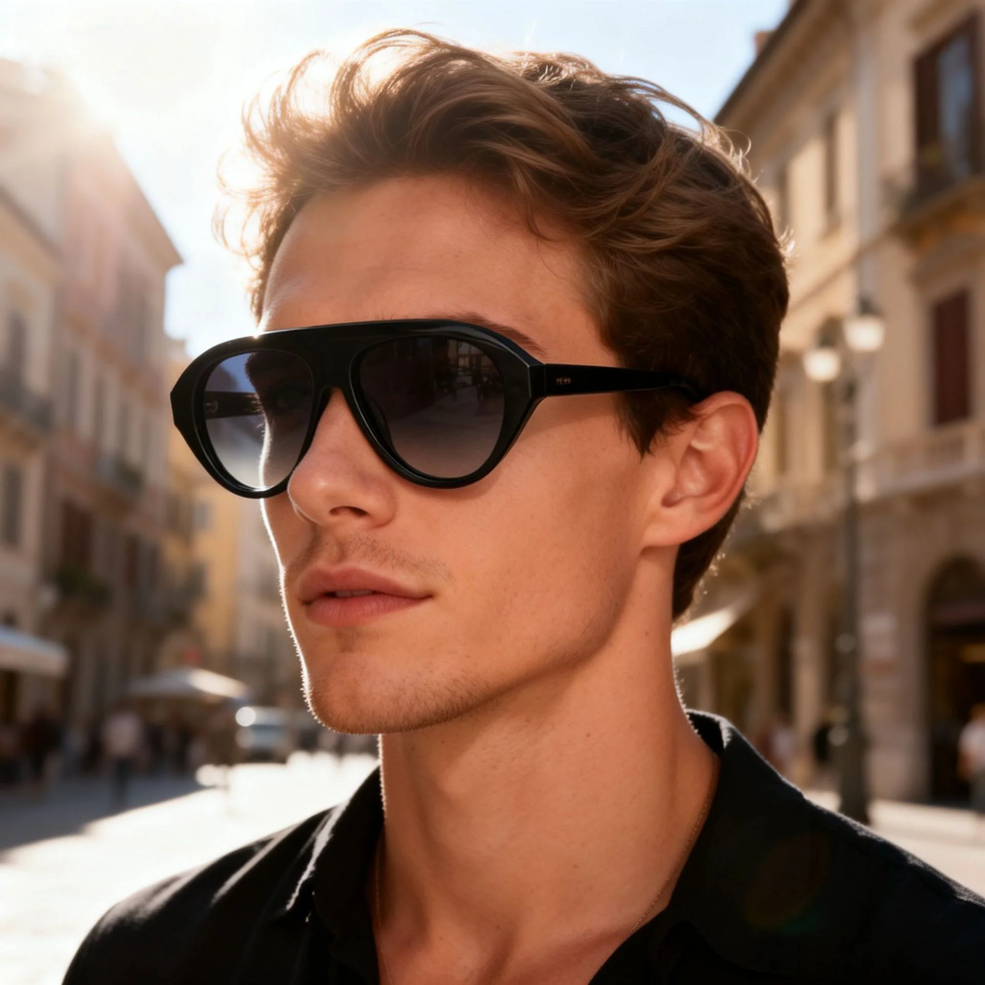 Glossy Black Gradient Grey Lens, Tortoiseshell Gradient Green Lens, Clear Tea Tea Lens, Wine Red Gradient Purple Lens Acetate European & American Oversized Frog Sunglasses for Women | Trendy Retro Acetate Shades - Details 3