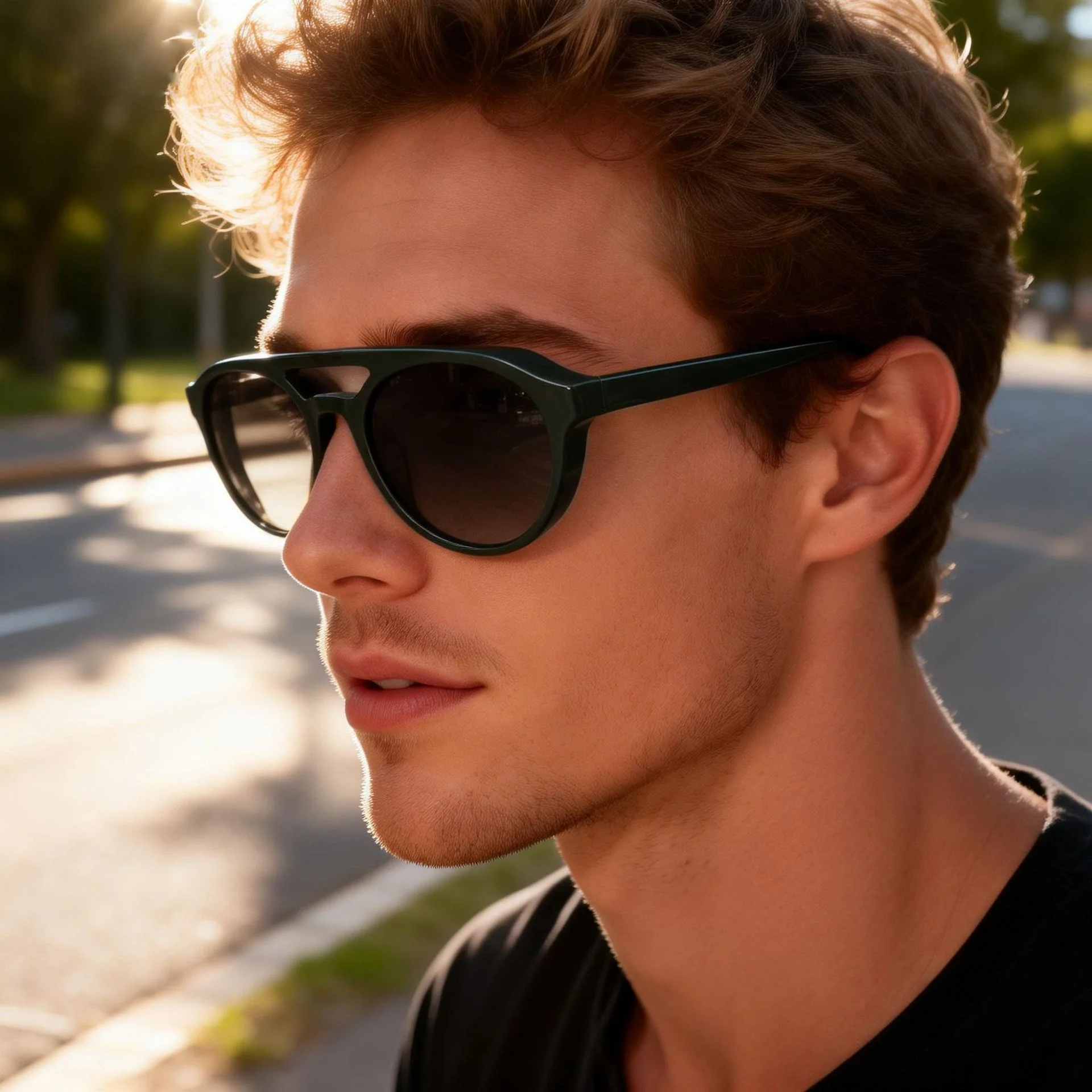 Glossy Black Gradient Grey Lens, Dark Green Gradient Tea Lens, Wine Red Pink Lens, Clear Color Blue Lens Acetate Trendy Punk Double Bridge Frog Sunglasses | Cross-Border Retro Round Thick Premium Acetate Shades - Details 3