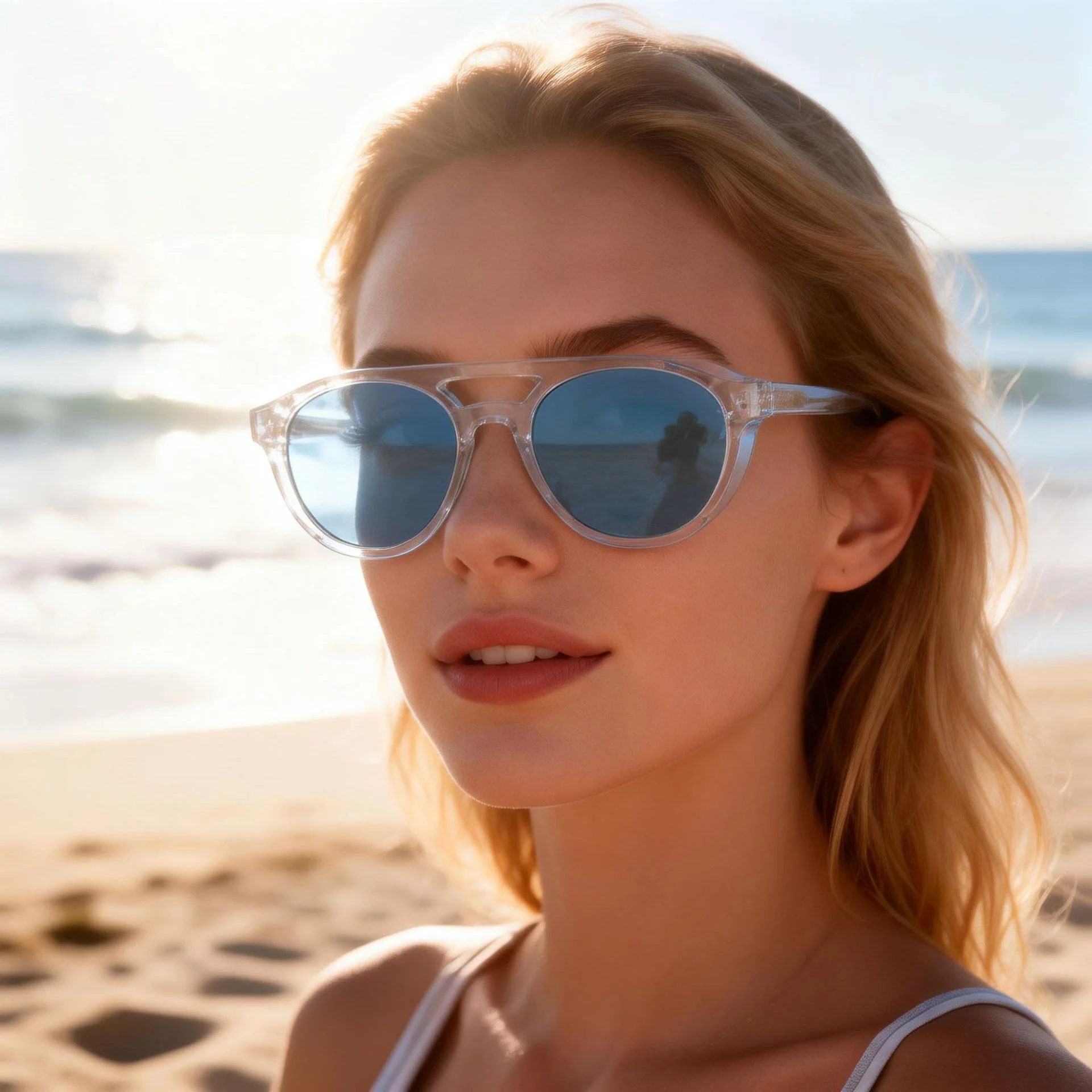 Glossy Black Gradient Grey Lens, Dark Green Gradient Tea Lens, Wine Red Pink Lens, Clear Color Blue Lens Acetate Trendy Punk Double Bridge Frog Sunglasses | Cross-Border Retro Round Thick Premium Acetate Shades - Details 4