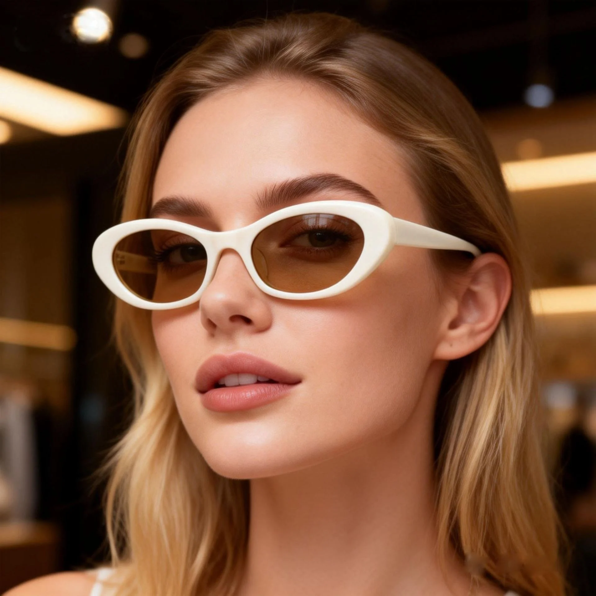 Glossy Black Tea Lens, Tortoiseshell Tea Lens, Brown Tortoiseshell Green Lens, Solid White Beige Lens, Wine Red Pink Lens, Clear Green Grey Lens Acetate Best-Selling British Retro Small Frame UV Protection Sunglasses | Trendy Oval Multi-Color Acetate Shades - Details 3